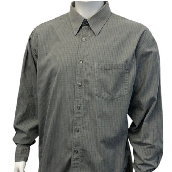 PERRY ELLIS PORTFOLIO Gray Shirt 17 1/2 34/35 - Picture 4 of 7